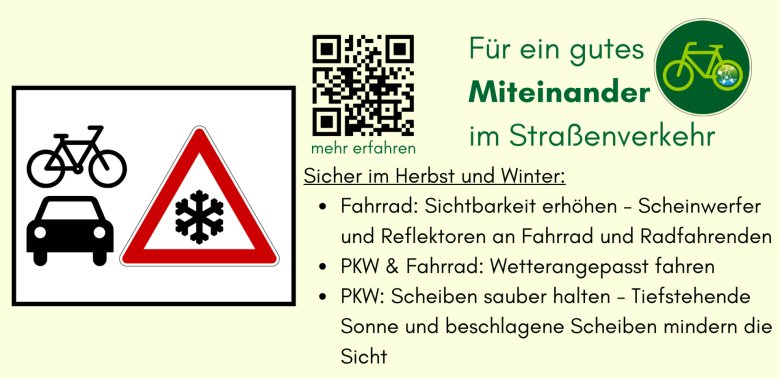Miteinander im Strassenverkehr: 2 Sicher im Herbst und Winter - 1